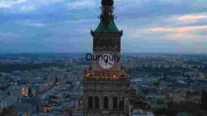 Twilight Over the City Clock Tower