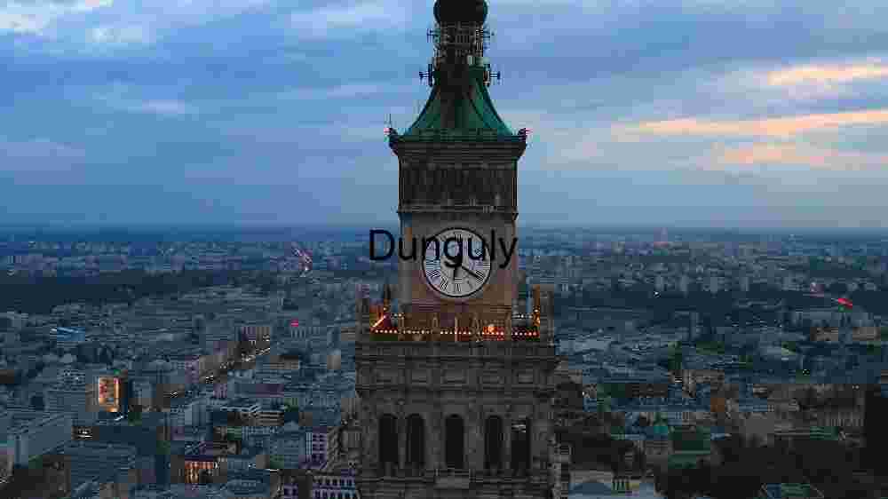 Twilight Over the City Clock Tower