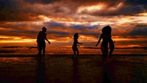 Sunset Silhouettes at the Beach