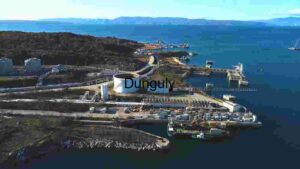 Coastal Industrial Facility at Dusk