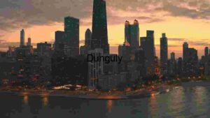 Twilight Hues Over Urban Shoreline