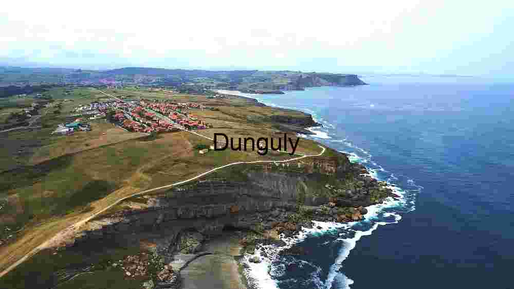 Coastal Aerial View of a Cliffside Settlement