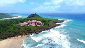 Coastal Elegance: Aerial View of a Luxurious Seaside Resort