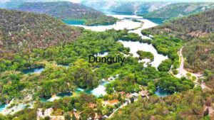 Aerial View of a Serene Lakeside Retreat