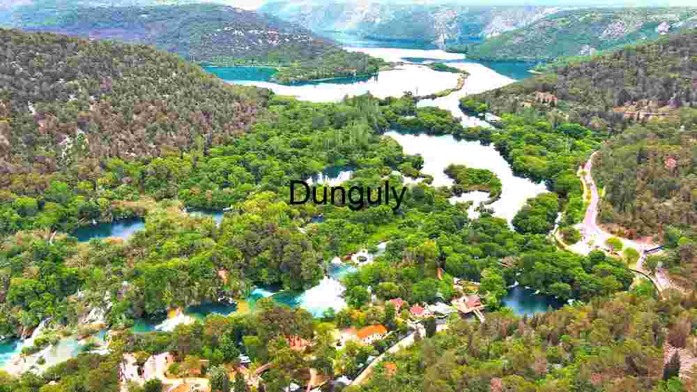 Aerial View of a Serene Lakeside Retreat