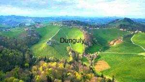 Verdant Hills and Farmhouses: Aerial View