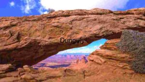 Majestic Natural Archway in Desert Landscape