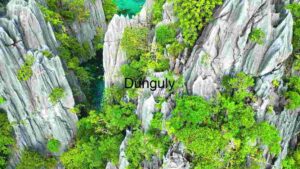 Aerial View of a Lush Green Canyon