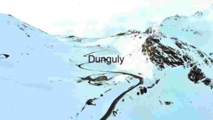 Serpentine Mountain Road in Winter