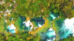 Aerial View of a Vibrant Waterfall Oasis