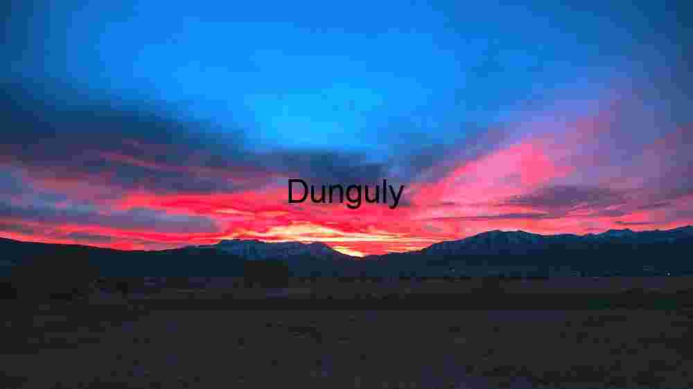 Fiery Sunset Over Mountain Range