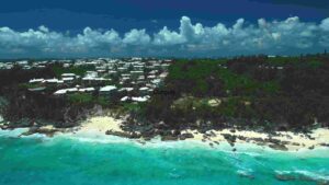 Coastal Elegance: Aerial View of a Tropical Paradise