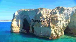 Coastal Sea Cave in Rocky Cliff