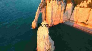 Majestic Cliffs of Étretat at Sunset