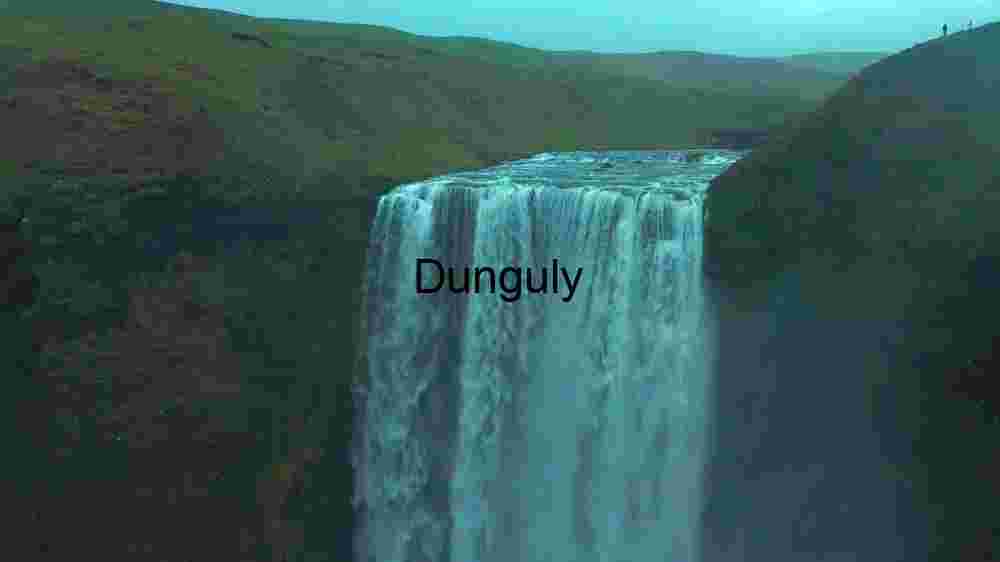 Majestic Waterfall in a Verdant Landscape