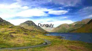Serene Mountain Landscape with Winding Road and Lake