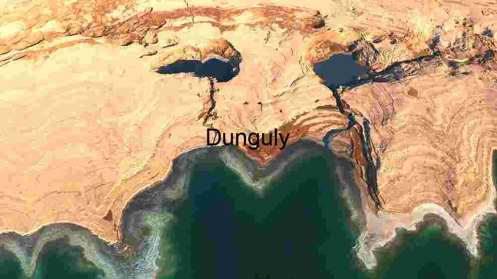 Aerial View of Coastal Erosion and Rock Formations