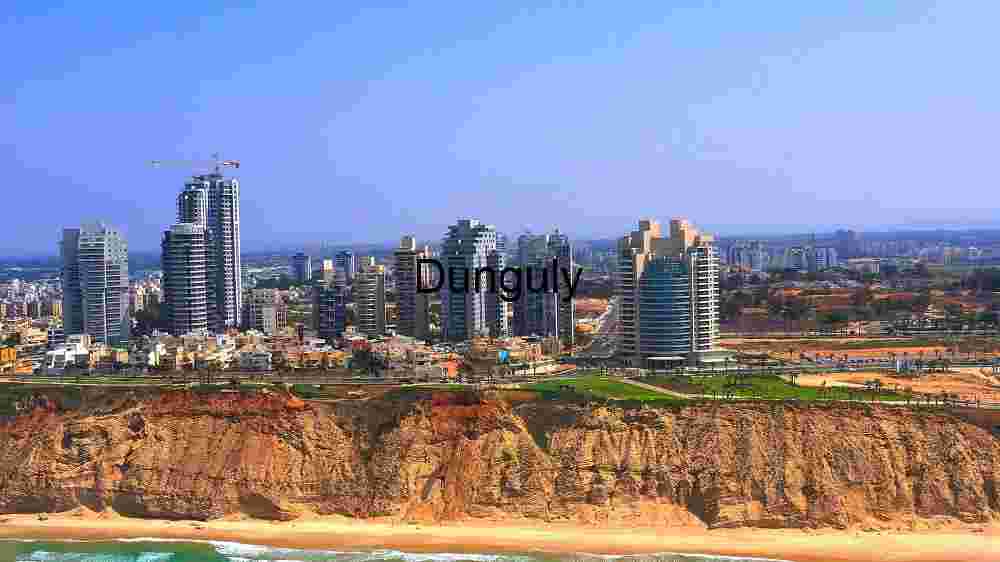 Coastal Urban Skyline with Cliffs