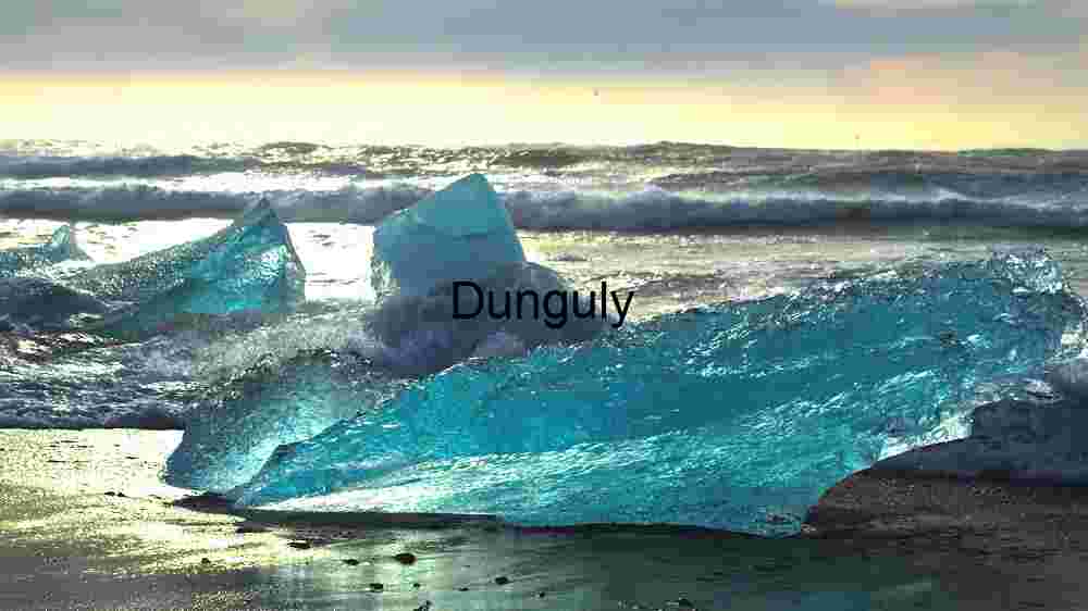 Blue Ice on the Shore