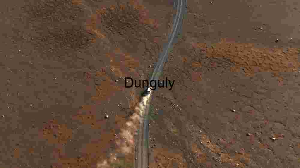 Lonely Road in a Desert Landscape