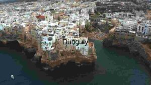 Coastal Cliffside Town Overlooking the Sea