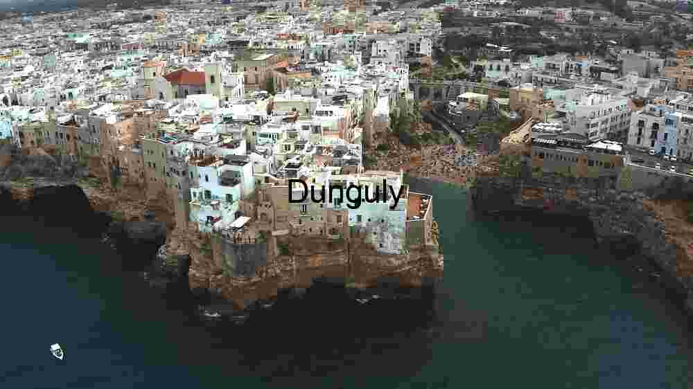Coastal Cliffside Town Overlooking the Sea