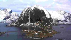 Aerial View of a Small Forested Island