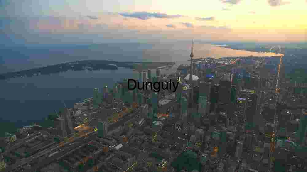 Aerial View of Toronto at Dusk