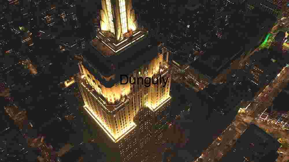 Illuminated Skyscraper at Night