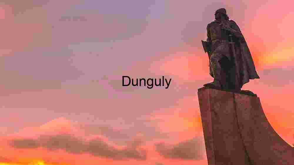 Knight Statue at Sunset