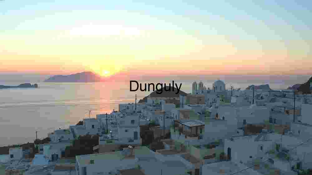 Sunset Over a Greek Island Village
