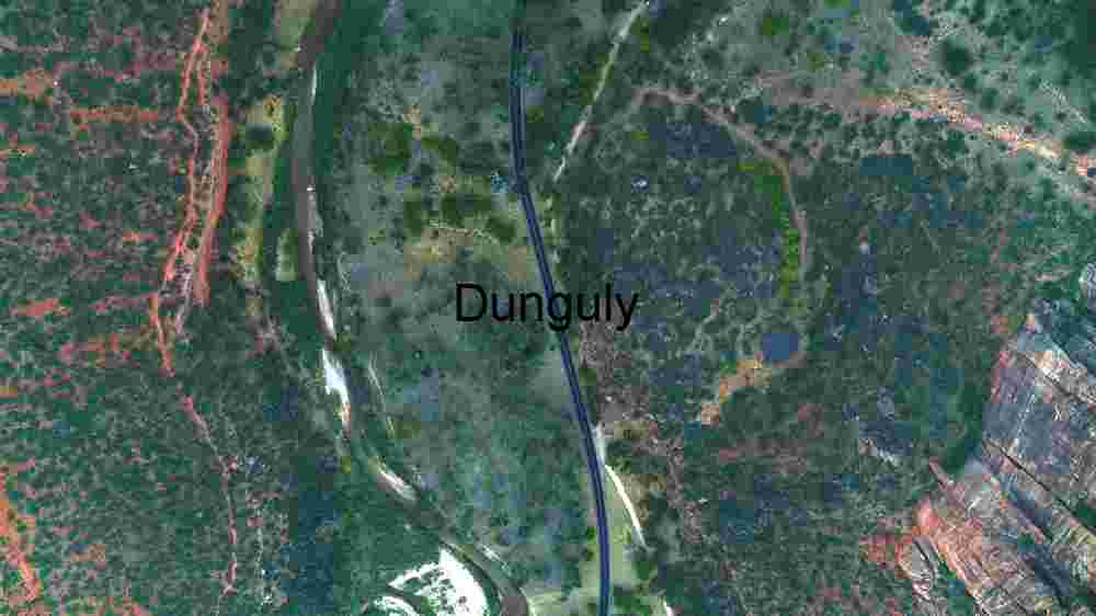 Aerial View of a Serene Landscape with River and Road