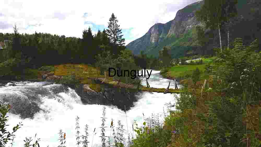 Serene Mountain River with Rustic Bridge