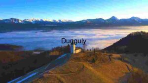 Serene Church on a Hill with Majestic Mountain Backdrop