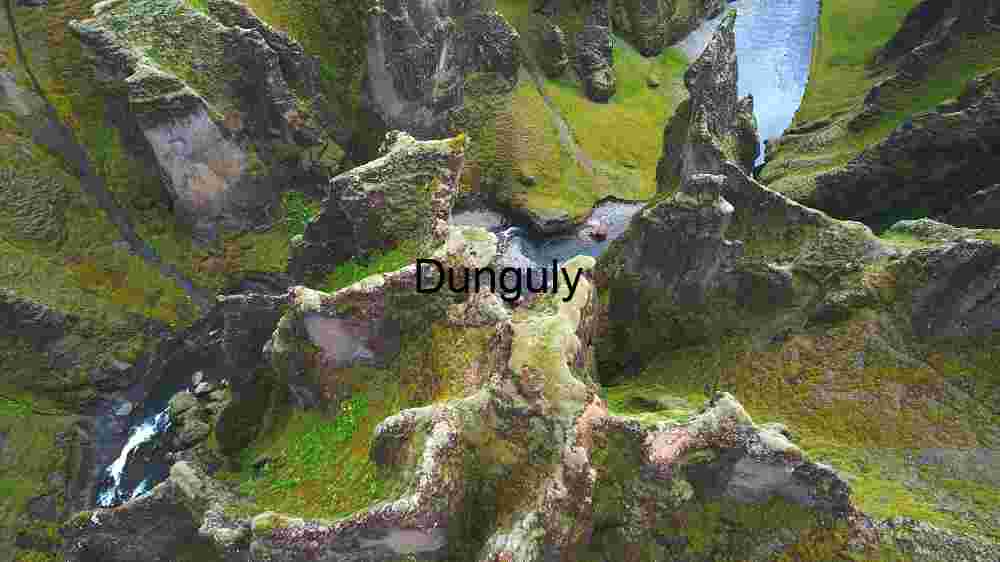 Majestic Aerial View of Fjaðrárgljúfur Canyon