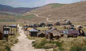 Abandoned Ghost Town in a Desert Landscape