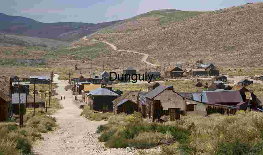Abandoned Ghost Town in a Desert Landscape