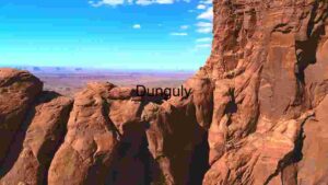 Majestic Red Rock Formations in a Desert Landscape