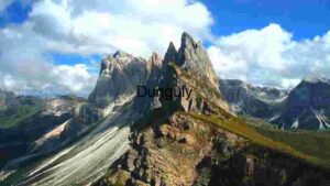 Majestic Mountain Peaks Under a Blue Sky