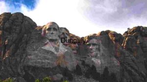 Majestic Mountain Landscape with Carved Figures