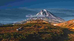 Majestic Mountain Landscape with Off-Road Vehicle