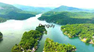 Serene Aerial View of a Mountain Lake