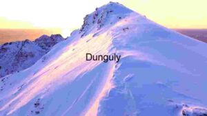 Sunset Over Snow-Capped Mountain Ridge