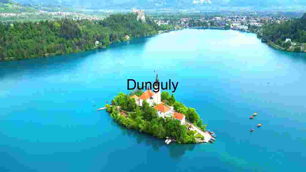 Aerial View of Bled Island in Lake Bled, Slovenia