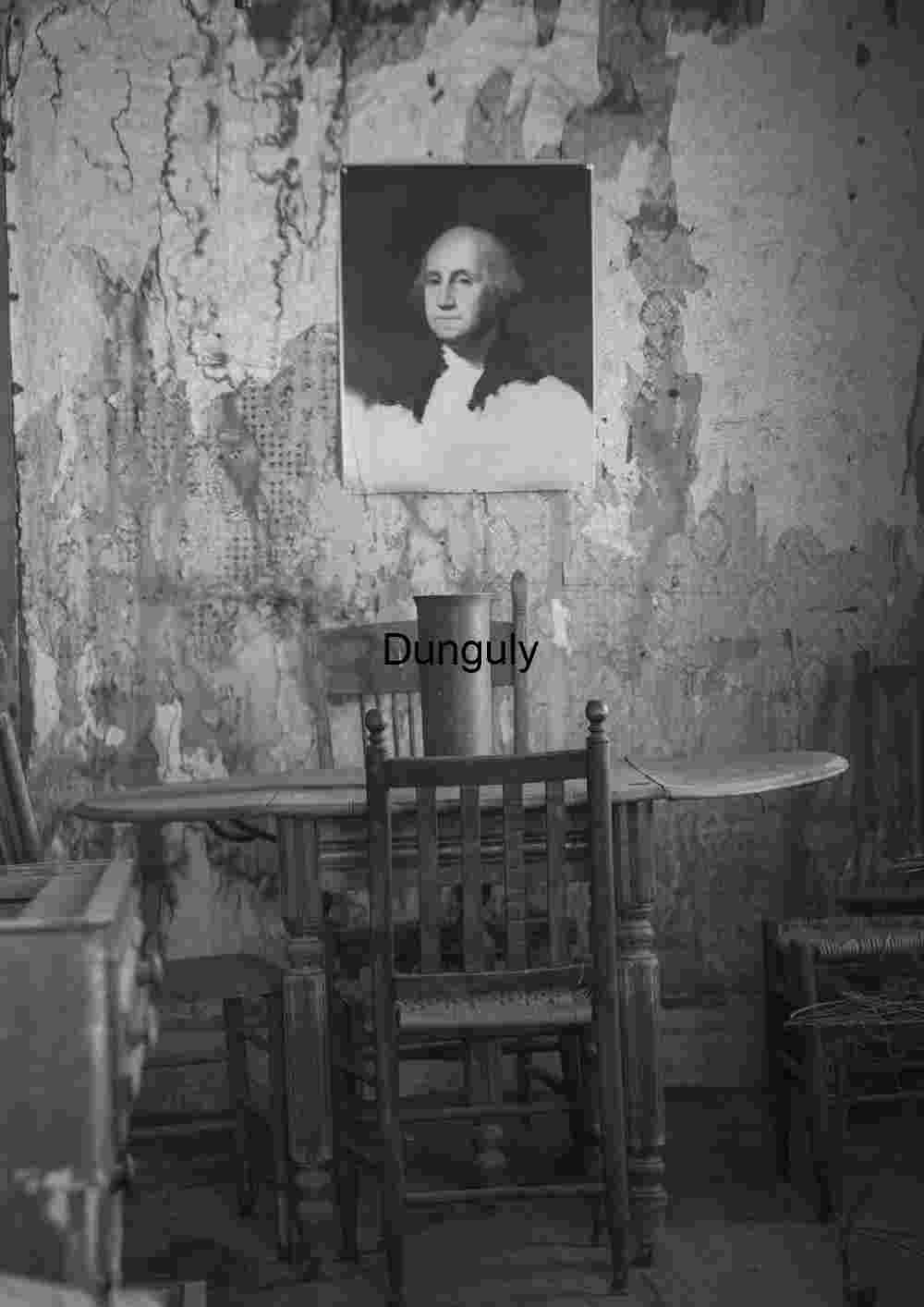 Abandoned Room with Antique Furniture and Portrait