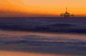 Sunset Sentinel: Offshore Oil Platform Amid Tranquil Waters