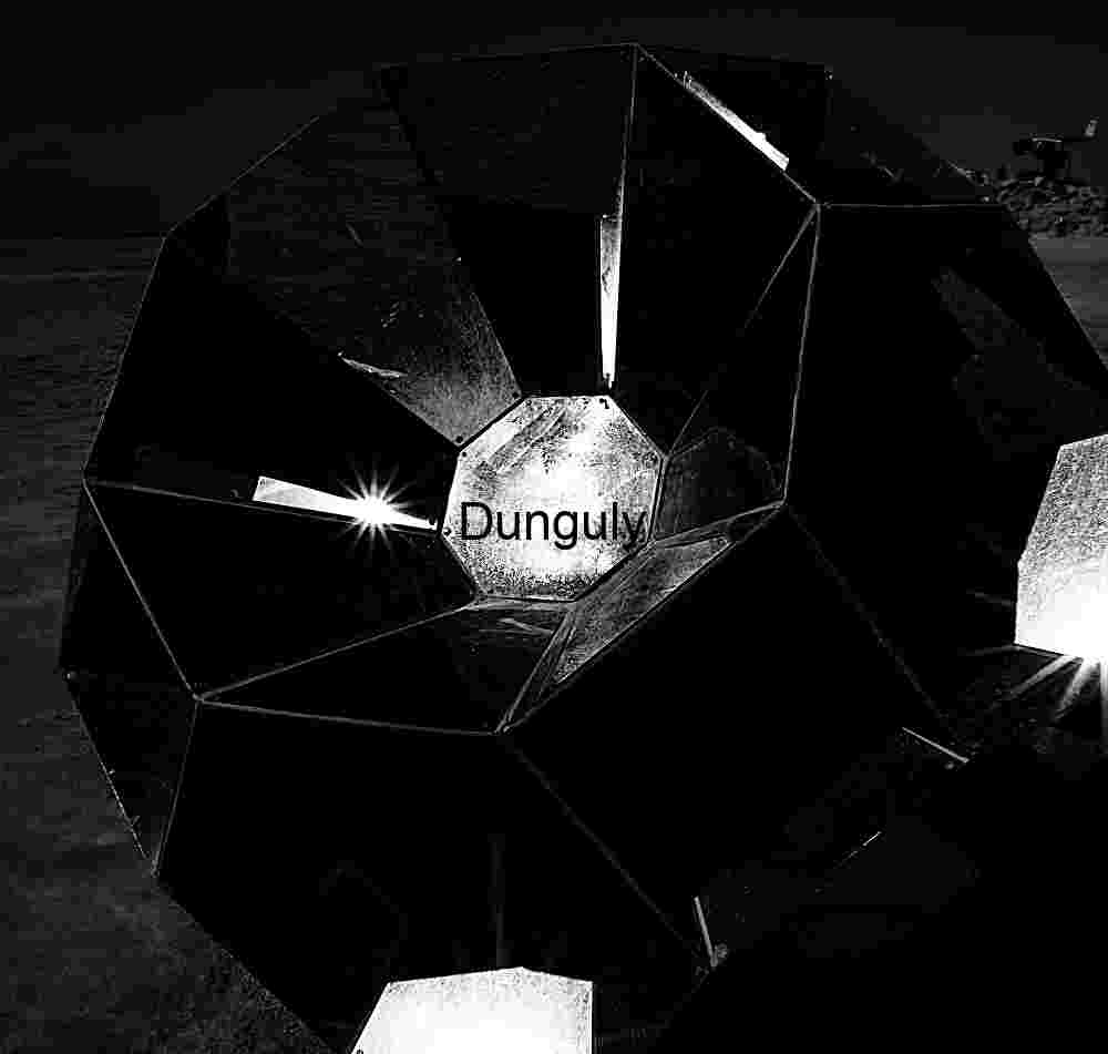 Mirrored Geometry: Polyhedral Sculpture in Desert Light