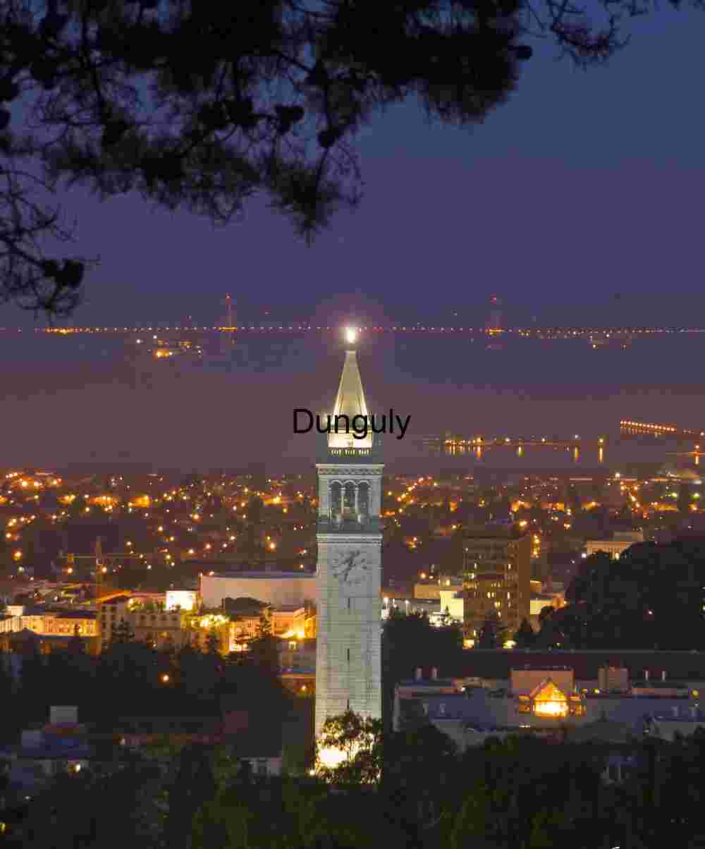 Twilight Over Berkeley: Sather Tower and the Bay Lights