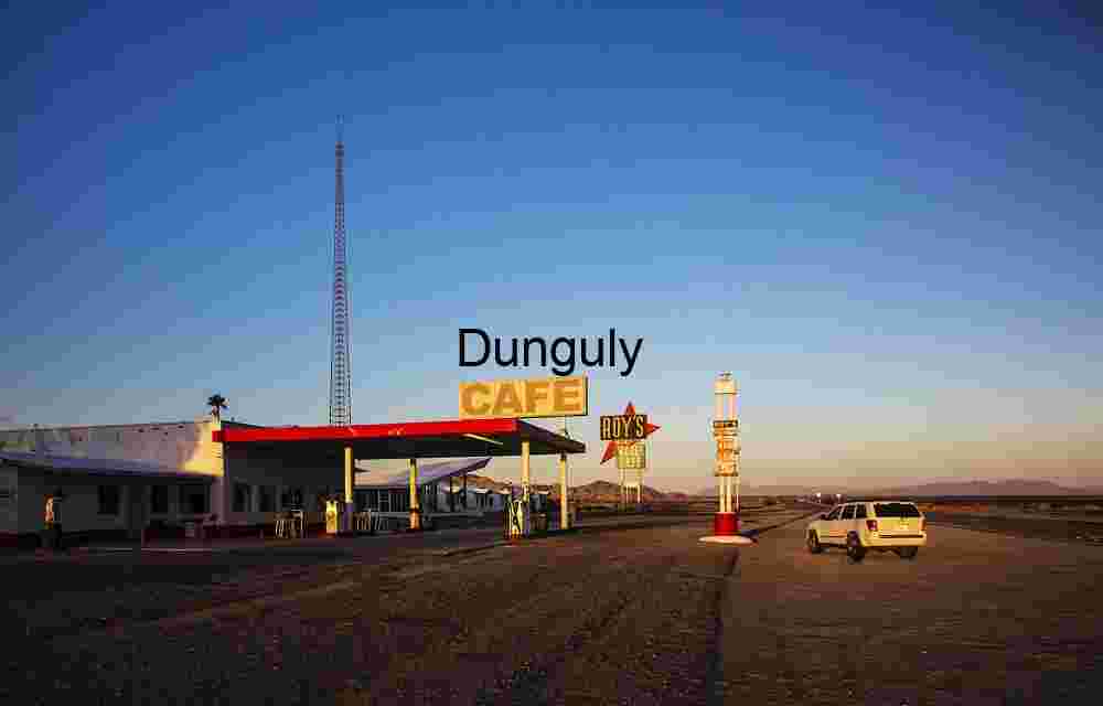 Roy’s Café at Desert Sunrise Along Historic Highway