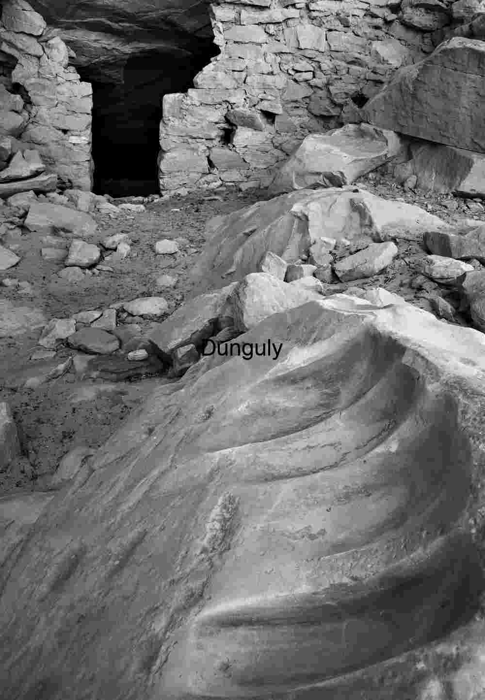 Anasazi Grinding Stones | Mule Canyon Archaeology B&W